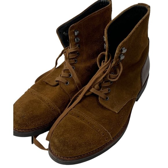 Mens Coach Bleecker Brown Suede Lace Up Boots Size 13D 6591 GUC Style G1547 - Picture 14 of 15